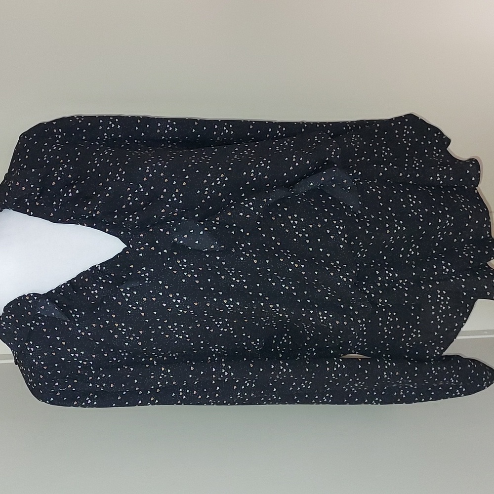 CAbi Black and White Polka Dot Blouse